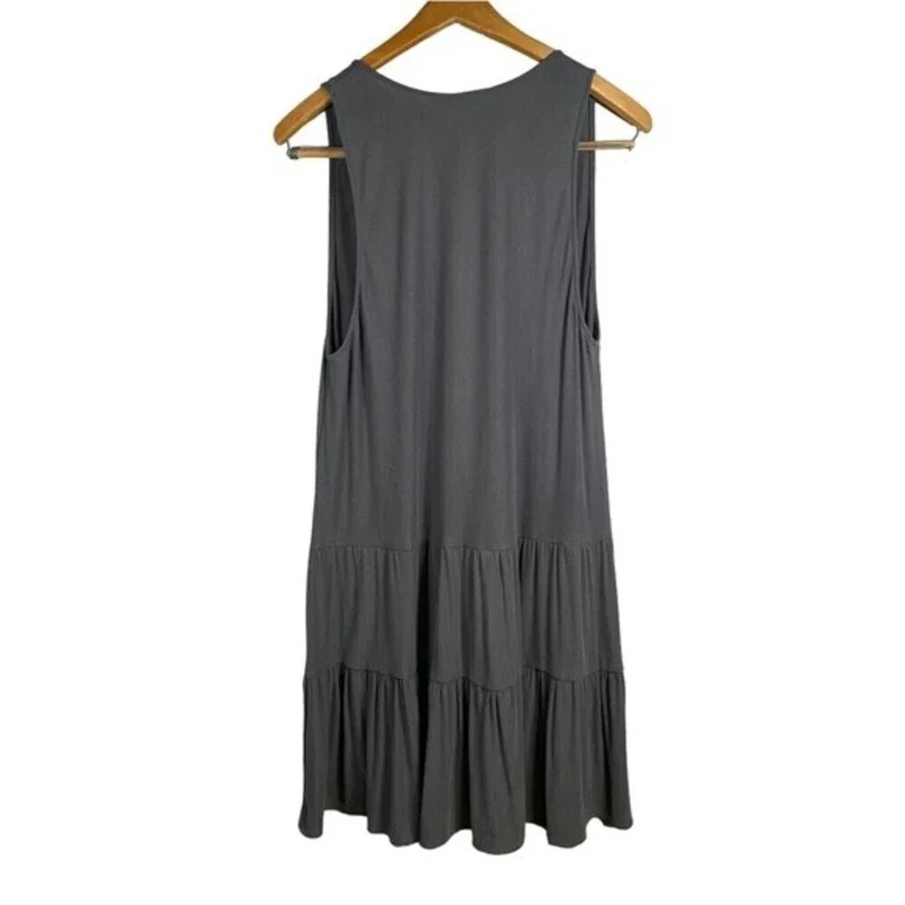 ZARA Women's Sleeveless Dress Tie Front Boho Grey Size Medium - Picture 2 of 7